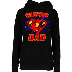 Super Dad Ripped Logo Womens Funnel Neck Pullover Hood