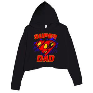 Super Dad Ripped Logo Crop Fleece Hoodie