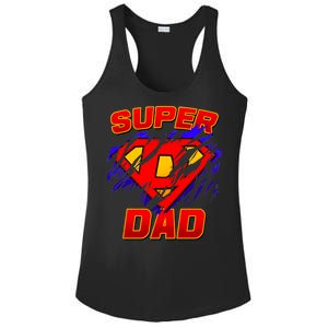 Super Dad Ripped Logo Ladies PosiCharge Competitor Racerback Tank