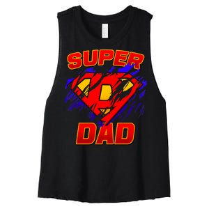 Super Dad Ripped Logo Women's Racerback Cropped Tank