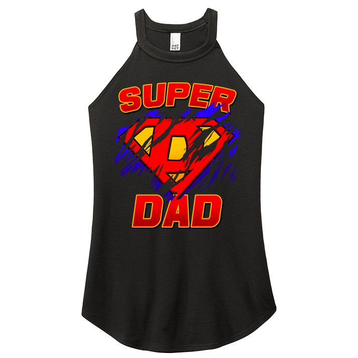 Super Dad Ripped Logo Women's Perfect Tri Rocker Tank