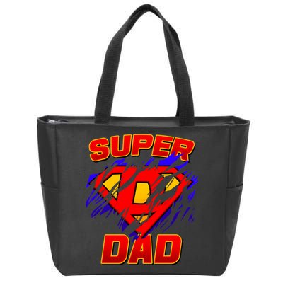 Super Dad Ripped Logo Zip Tote Bag