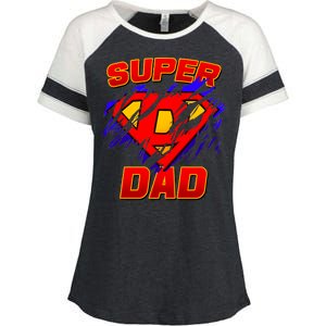 Super Dad Ripped Logo Enza Ladies Jersey Colorblock Tee