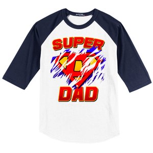 Super Dad Ripped Logo Baseball Sleeve Shirt