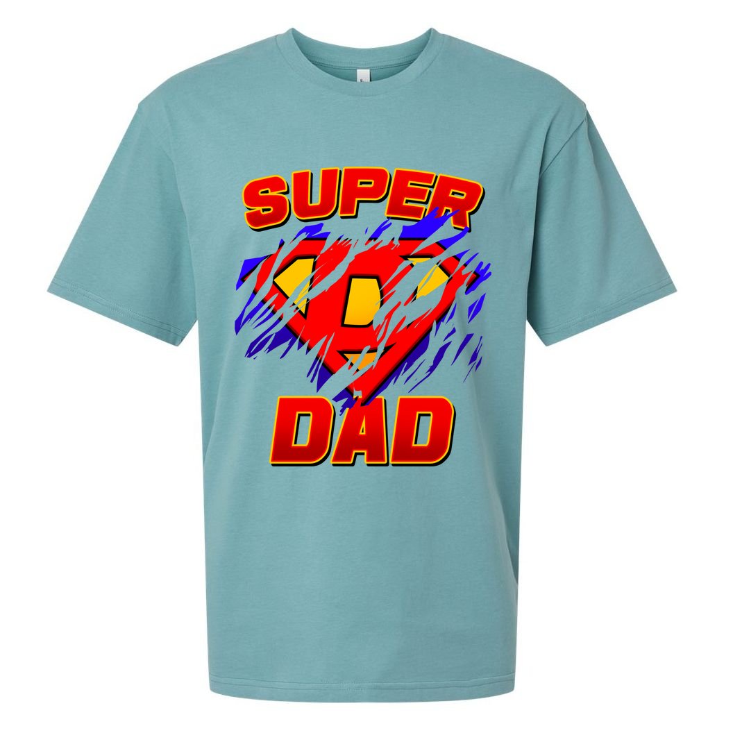 Super Dad Ripped Logo Sueded Cloud Jersey T-Shirt