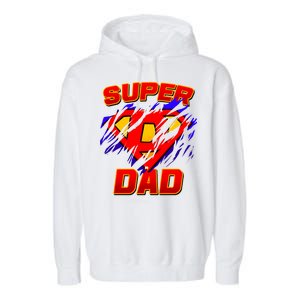 Super Dad Ripped Logo Garment-Dyed Fleece Hoodie