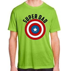 Super Dad Superhero Shield Father's Day Adult ChromaSoft Performance T-Shirt