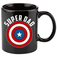 Super Dad Superhero Shield Father's Day 11oz C Handle Ceramic Mug