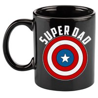 Super Dad Superhero Shield Father's Day 11oz C Handle Ceramic Mug