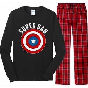 Super Dad Superhero Shield Father's Day Long Sleeve Pajama Set