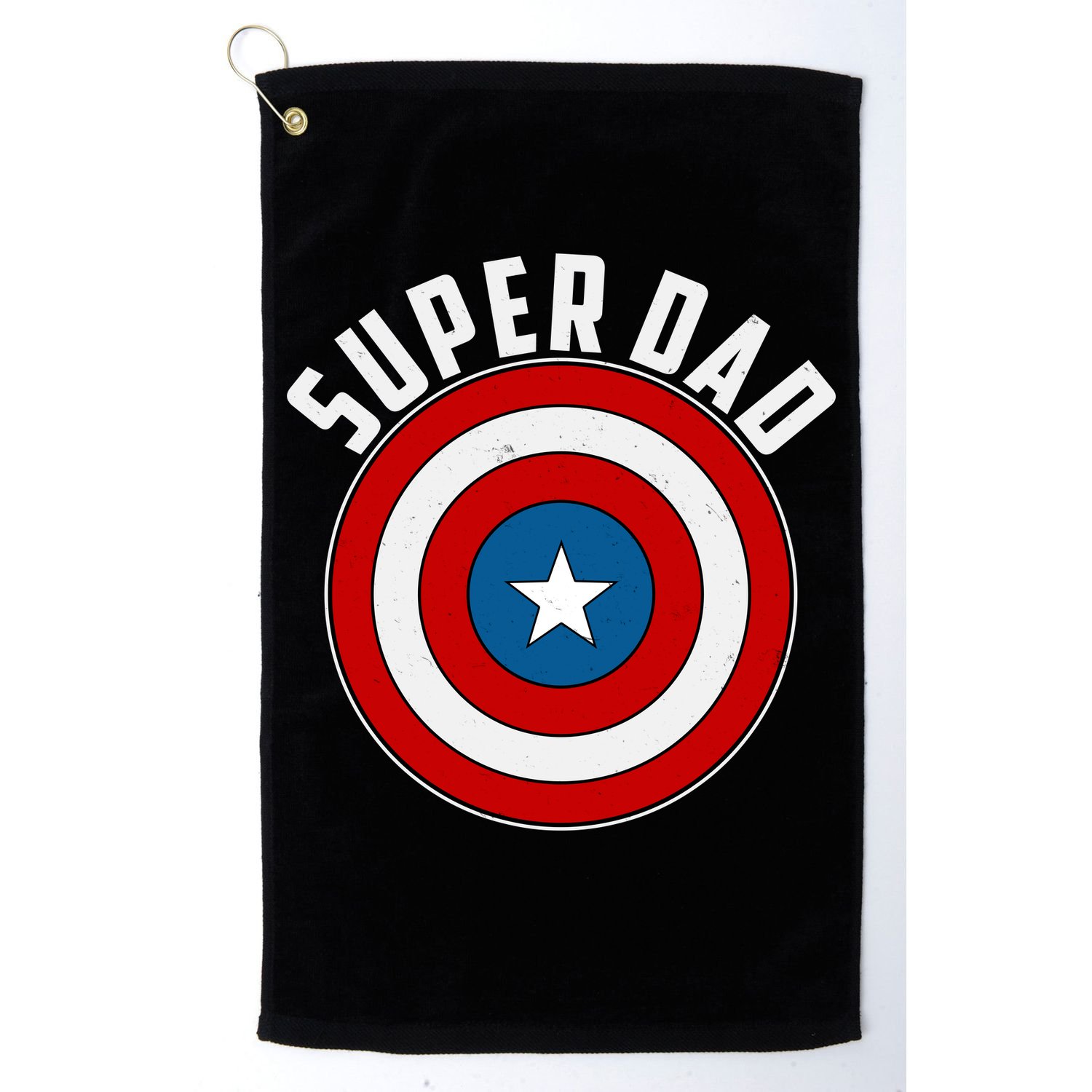 Super Dad Superhero Shield Father's Day Golf Towel