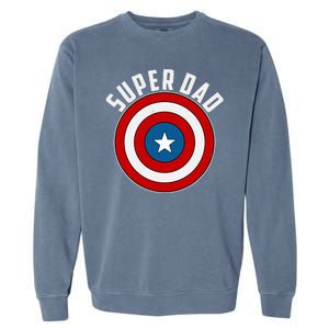 Super Dad Superhero Shield Father's Day Garment-Dyed Sweatshirt