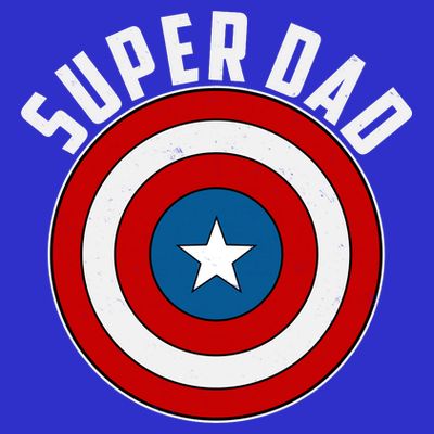 Super Dad Superhero Shield Father's Day T-Shirt