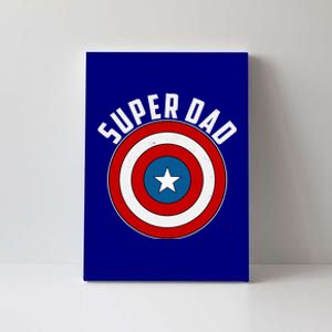 Super Dad Superhero Shield Father's Day Canvas