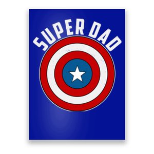 Super Dad Superhero Shield Father's Day Poster