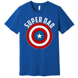 Super Dad Superhero Shield Father's Day Premium T-Shirt