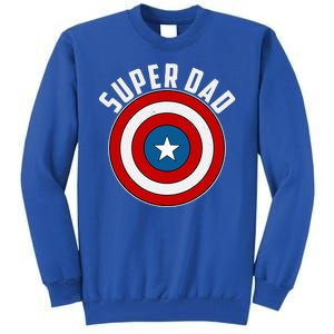 Super Dad Superhero Shield Father's Day Tall Sweatshirt