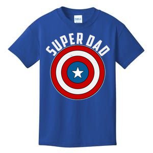 Super Dad Superhero Shield Father's Day Kids T-Shirt