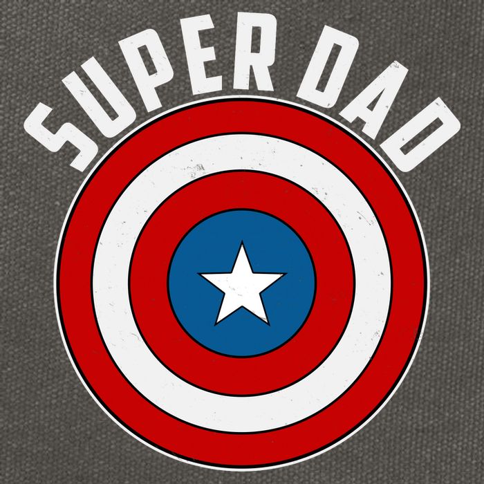 Super Dad Superhero Shield Father's Day Cotton Canvas Backpack