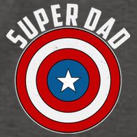 Super Dad Superhero Shield Father's Day Vector Backpack