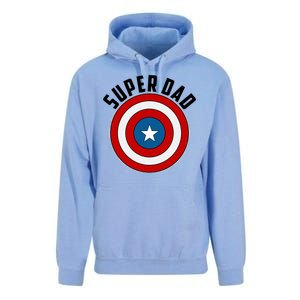 Super Dad Superhero Shield Father's Day Unisex Surf Hoodie