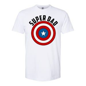 Super Dad Superhero Shield Father's Day Softstyle CVC T-Shirt