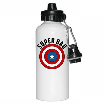 Super Dad Superhero Shield Father's Day Aluminum Water Bottle