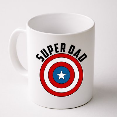 Super Dad Superhero Shield Father's Day Coffee Mug