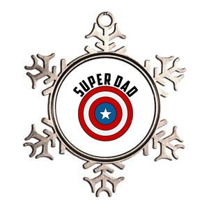 Super Dad Superhero Shield Father's Day Metallic Star Ornament