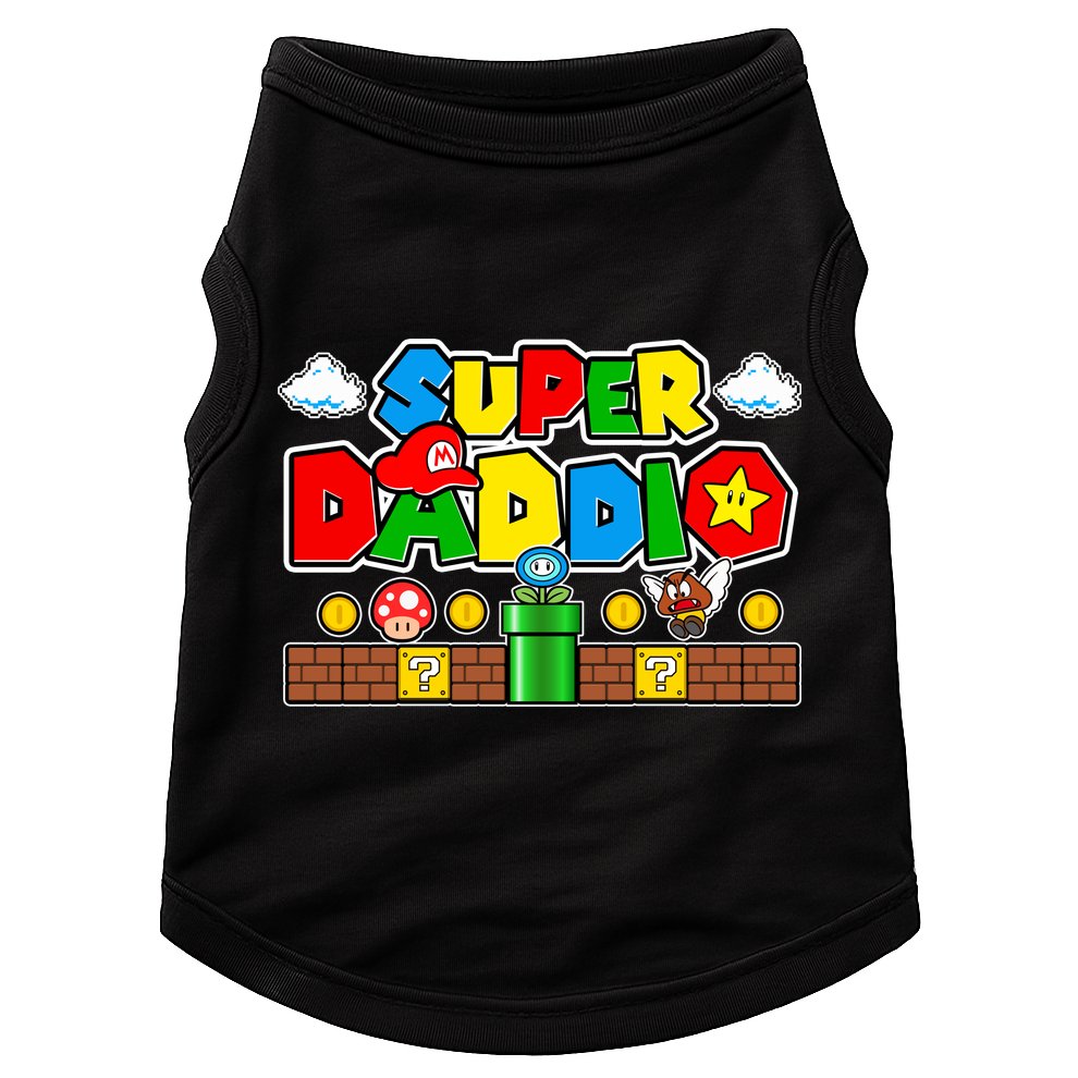 Super Daddio Dad Video Gamer Doggie Tank
