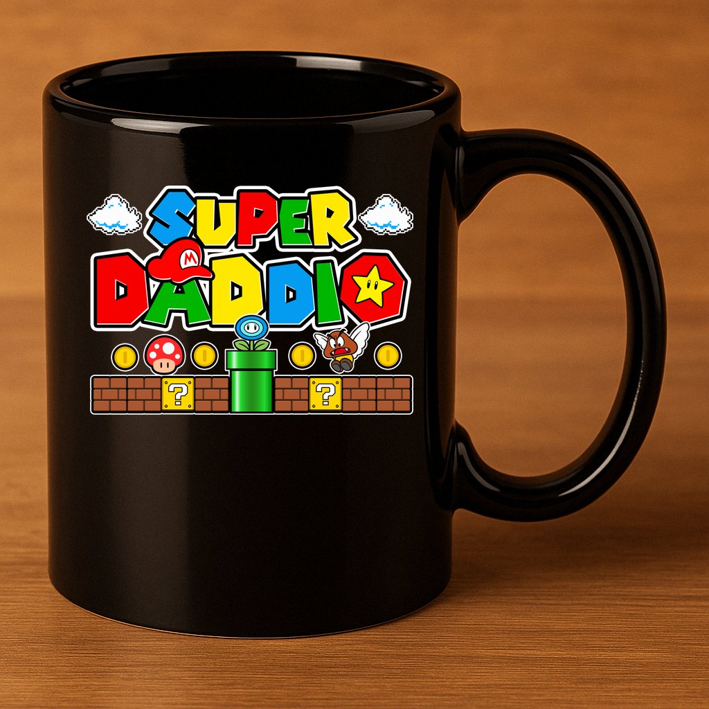 Super Daddio Dad Video Gamer 11oz C Handle Ceramic Mug