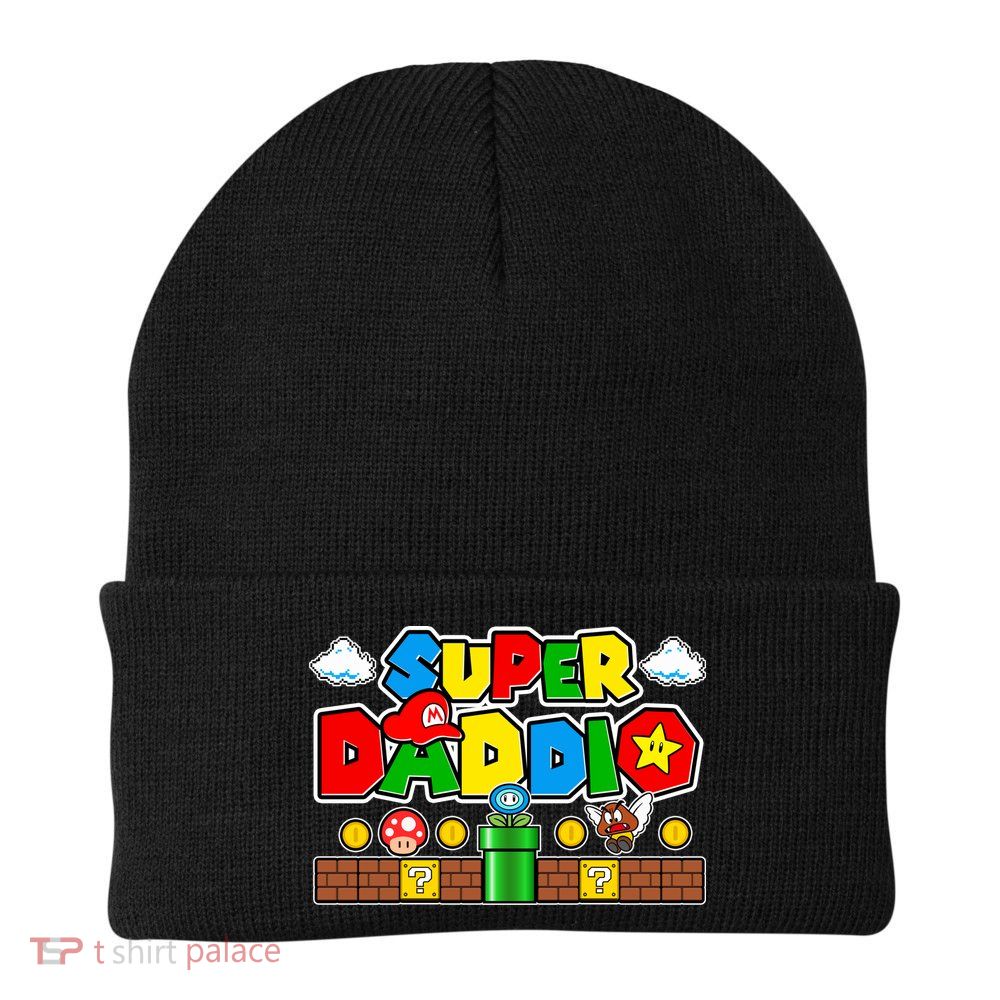 Super Daddio Dad Video Gamer Knit Cap Winter Beanie
