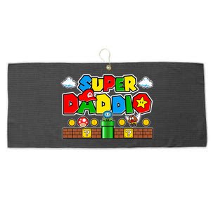 Super Daddio Dad Video Gamer Large Microfiber Waffle Golf Towel