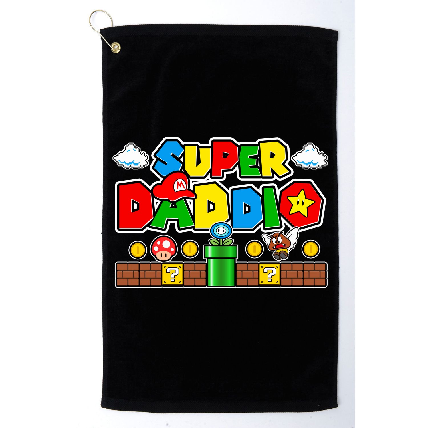 Super Daddio Dad Video Gamer Golf Towel