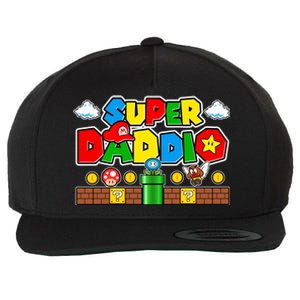 Super Daddio Dad Video Gamer Wool Snapback Cap