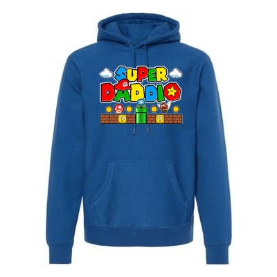 Super Daddio Dad Video Gamer Premium Hoodie