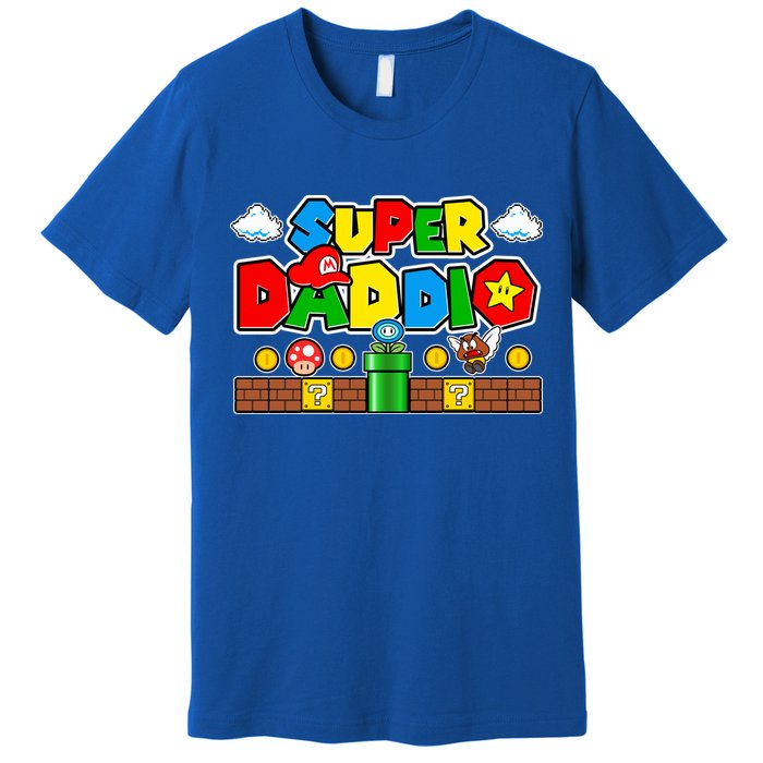 Super Daddio Dad Video Gamer Premium T-Shirt