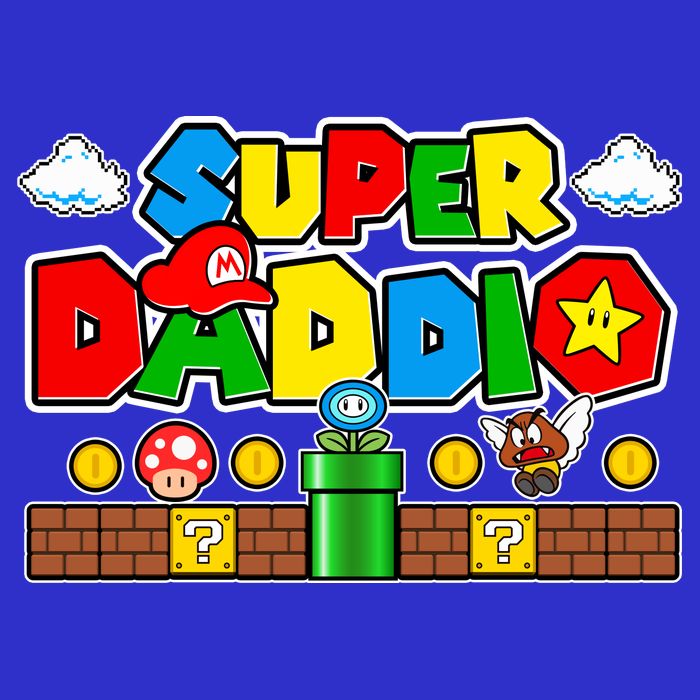 Super Daddio Dad Video Gamer Premium T-Shirt