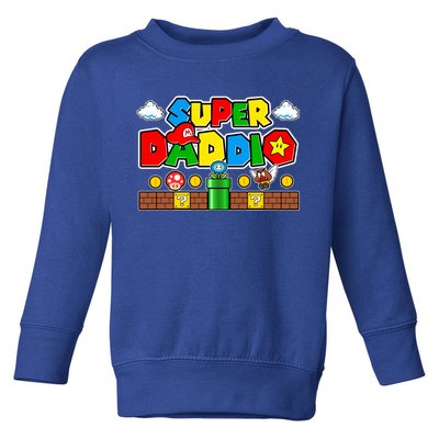 Super Daddio Dad Video Gamer Toddler Sweatshirt