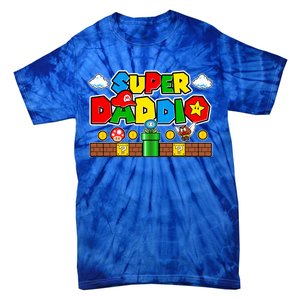 Super Daddio Dad Video Gamer Tie-Dye T-Shirt