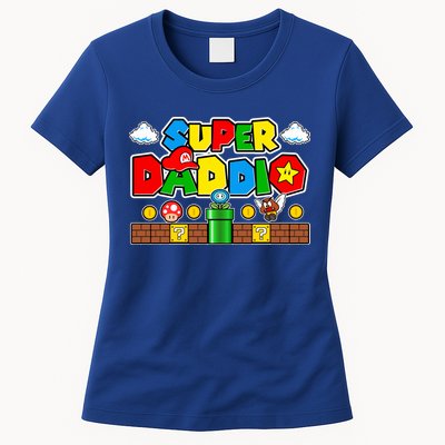 Super Daddio Dad Video Gamer Womens T-Shirt