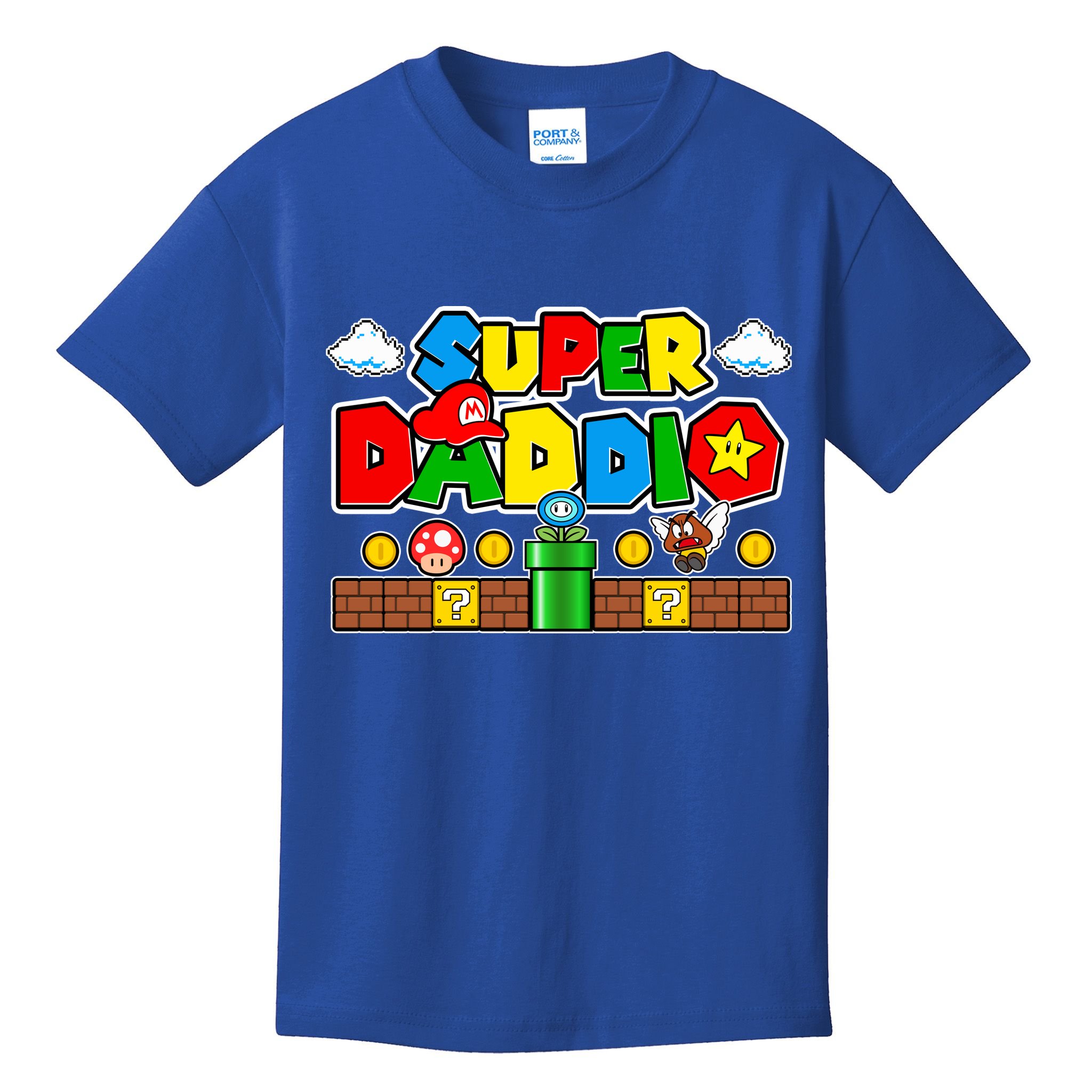 Super Daddio Dad Video Gamer Kids T-Shirt