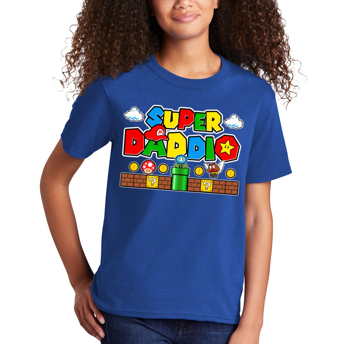 Super Daddio Dad Video Gamer Kids T-Shirt