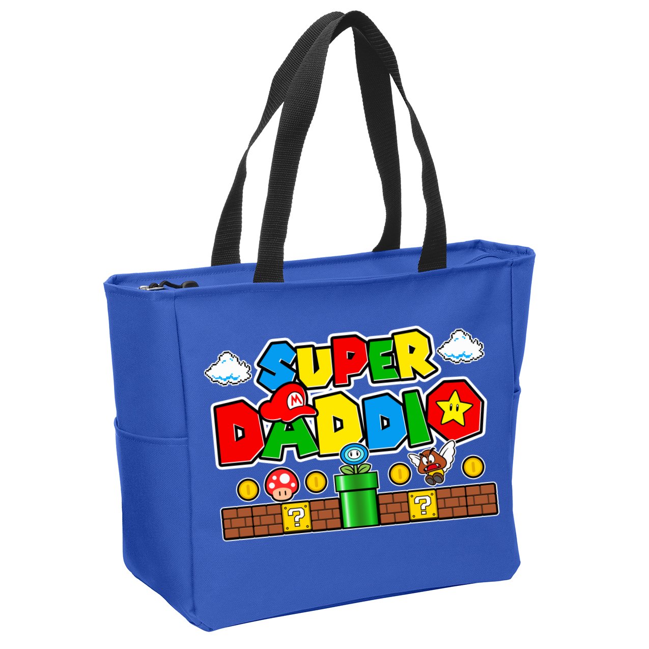 Super Daddio Dad Video Gamer Zip Tote Bag