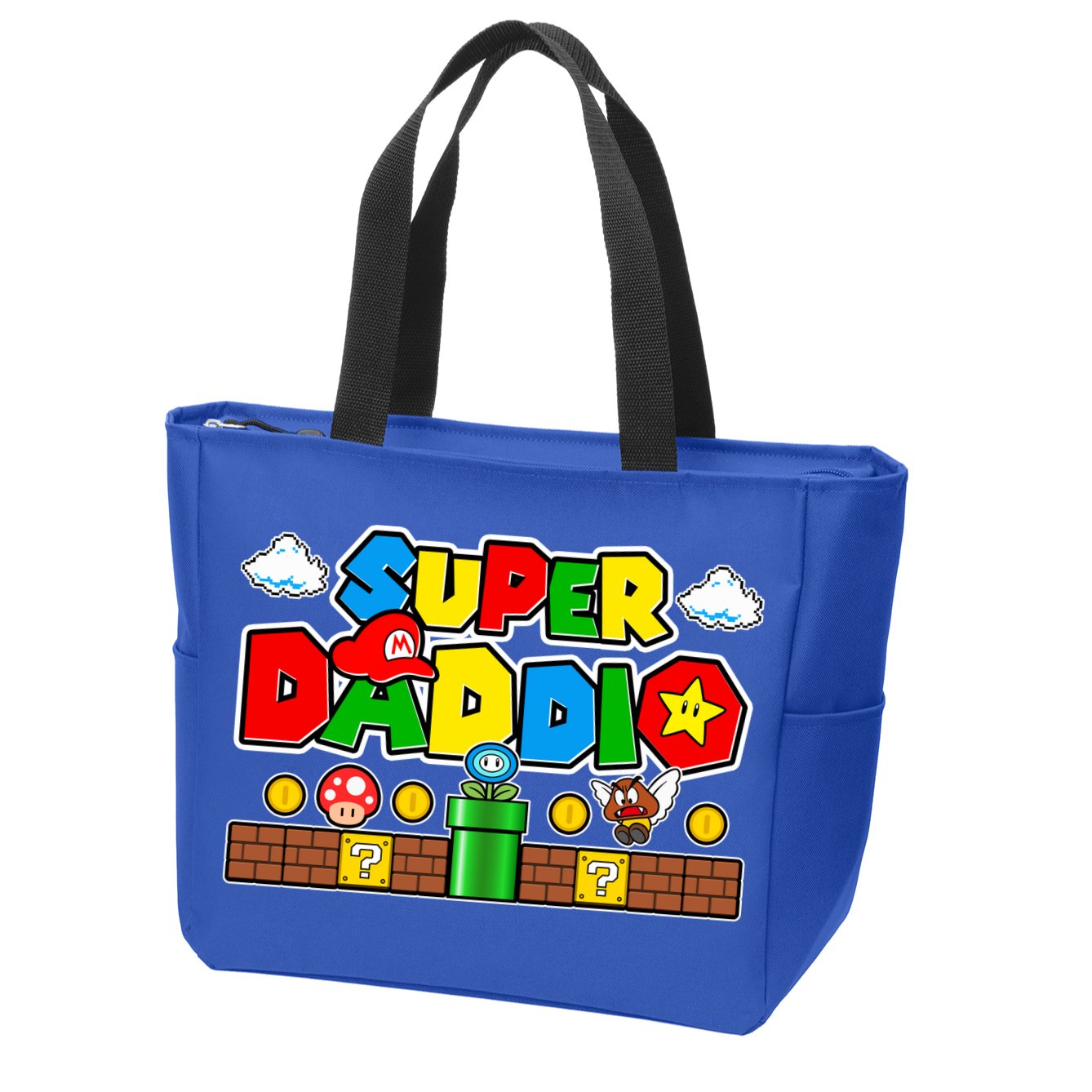 Super Daddio Dad Video Gamer Zip Tote Bag