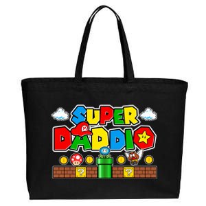 Super Daddio Dad Video Gamer Cotton Canvas Jumbo Tote