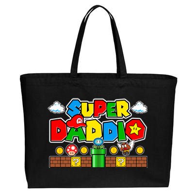 Super Daddio Dad Video Gamer Cotton Canvas Jumbo Tote