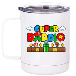 Super Daddio Dad Video Gamer 12 oz Stainless Steel Tumbler Cup