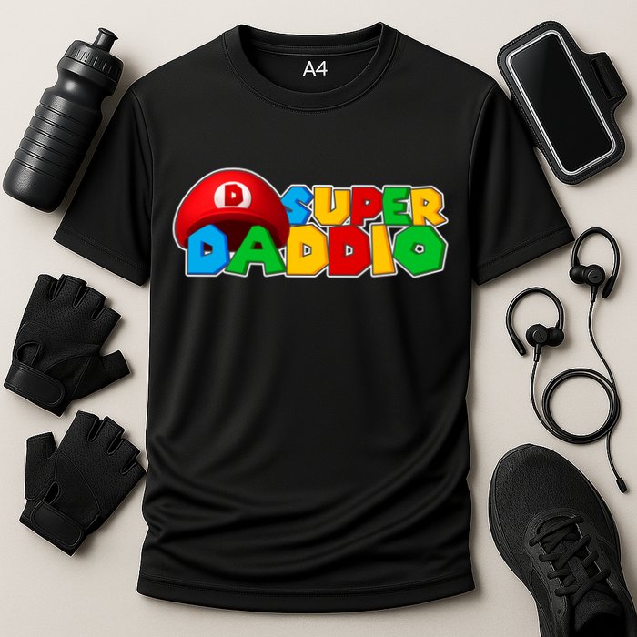 Super Daddio Gamer Dad Cooling Performance Crew T-Shirt