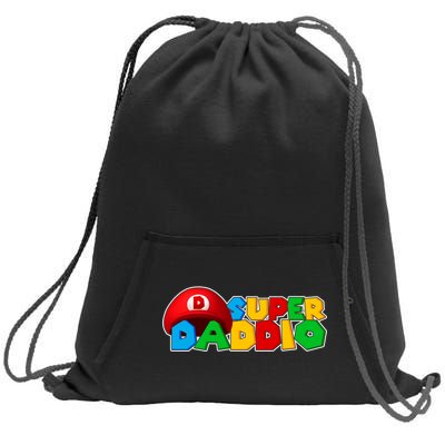 Super Daddio Gamer Dad Sweatshirt Cinch Pack Bag